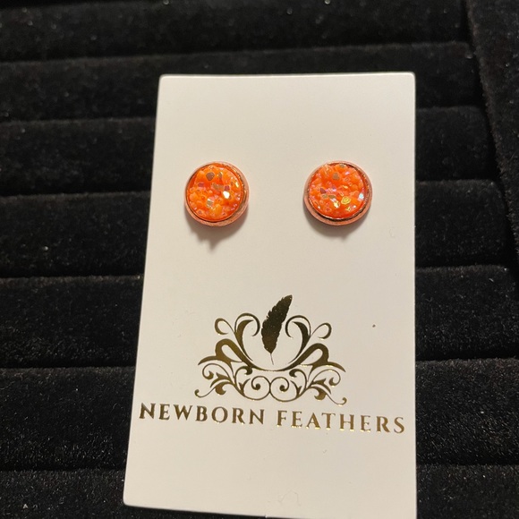 Druzy earrings in 8 mm or 12mm - Picture 6 of 8